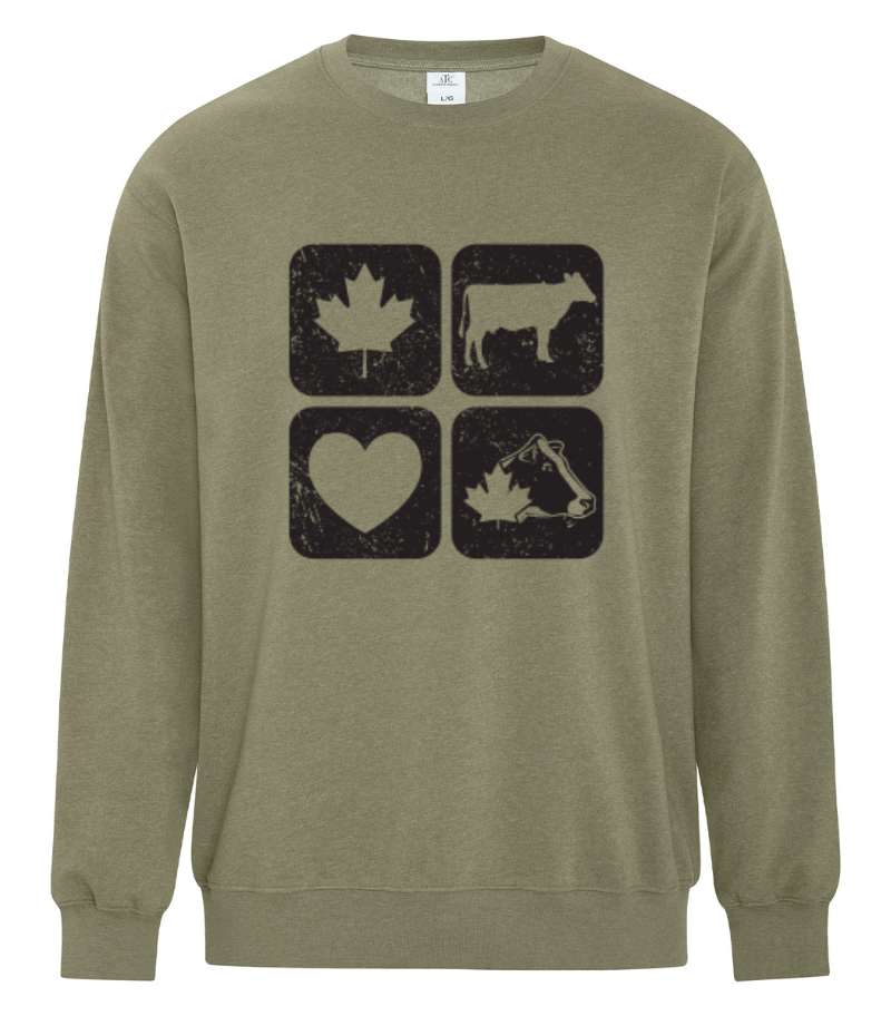 4-Square Holstein Crewneck Sweatshirt
