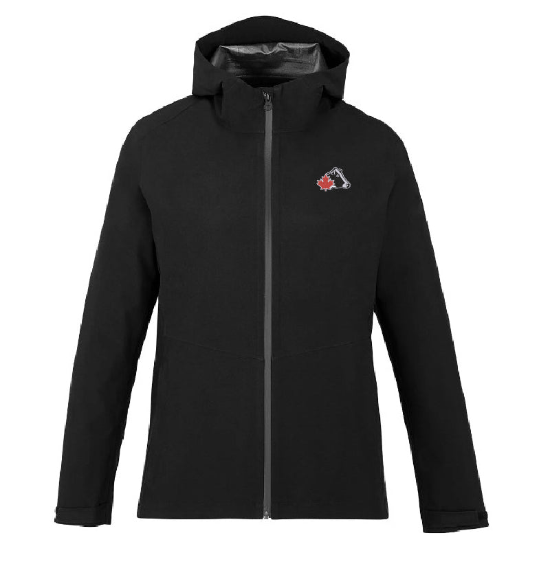 Women's Waterproof Black Rain Jacket