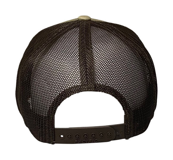 Contrast Stitch Trucker Snapback - Khaki Brown