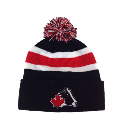 Junior Cuff Toque with Pom Pom
