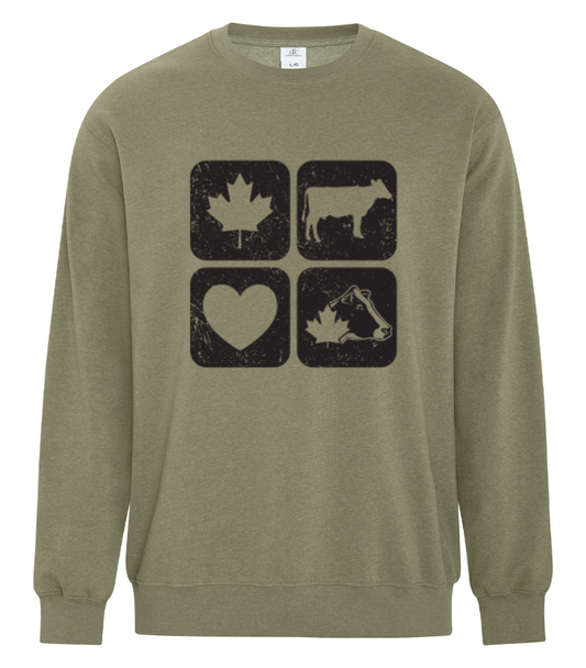 4-Square Holstein Crewneck Sweatshirt