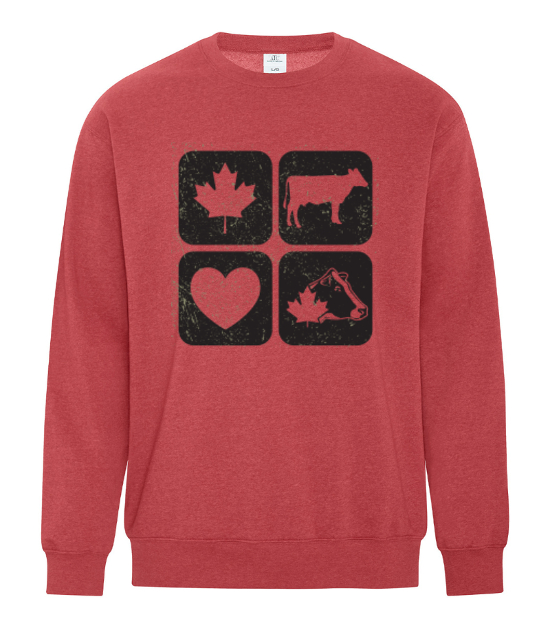 4-Square Holstein Crewneck Sweatshirt