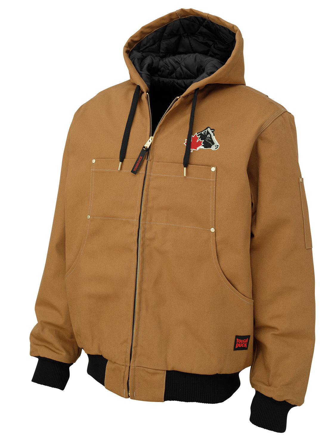 Tough Duck Classic Hooded Duck Bomber Brown Jacket