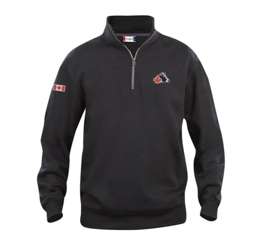 Sweat-shirt unisexe demi-zip Clique