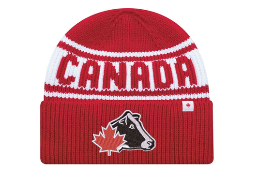 Red and White Canada Toque