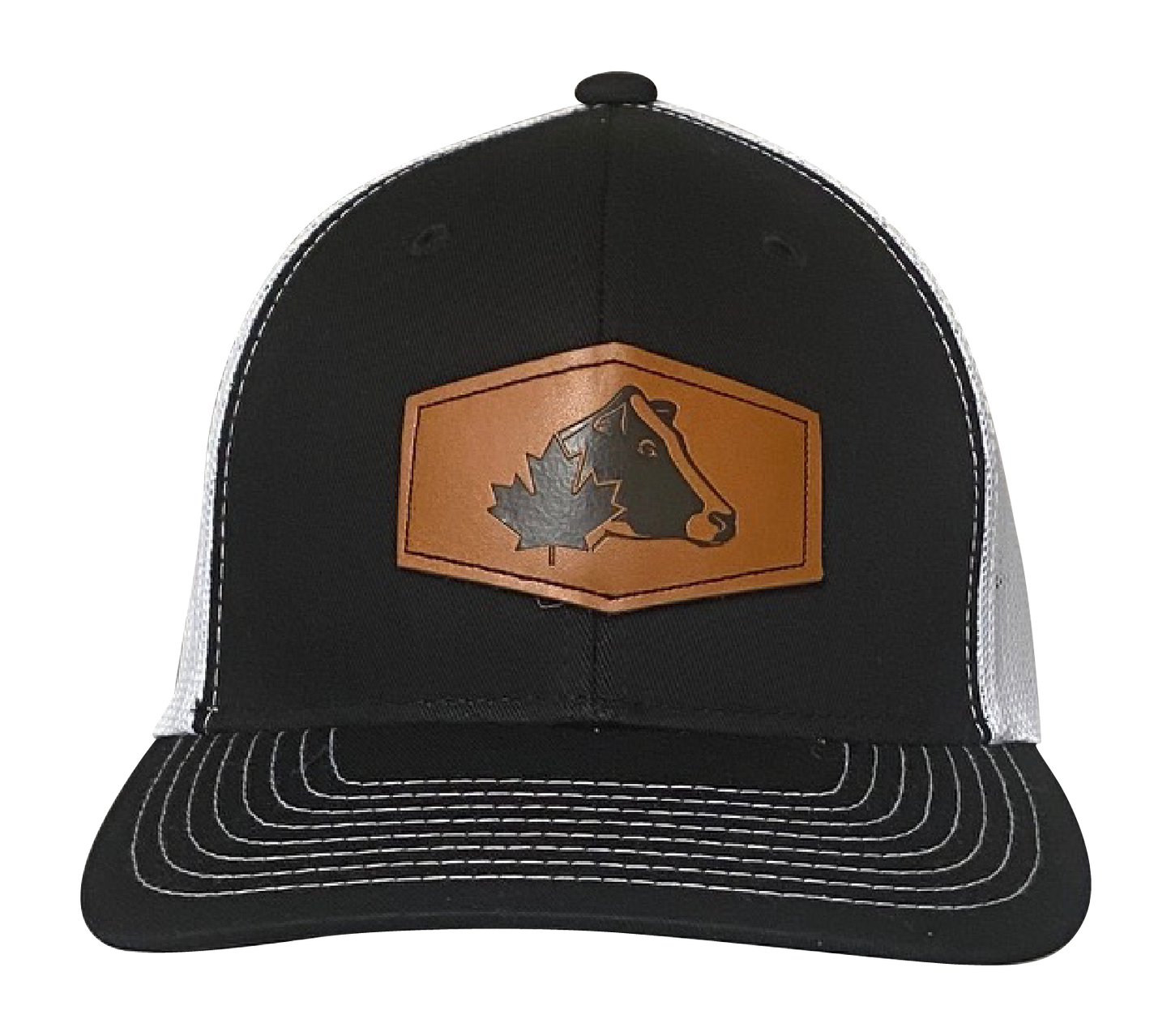 Deluxe Chino Twill / Polyester Mesh Hat Black&White