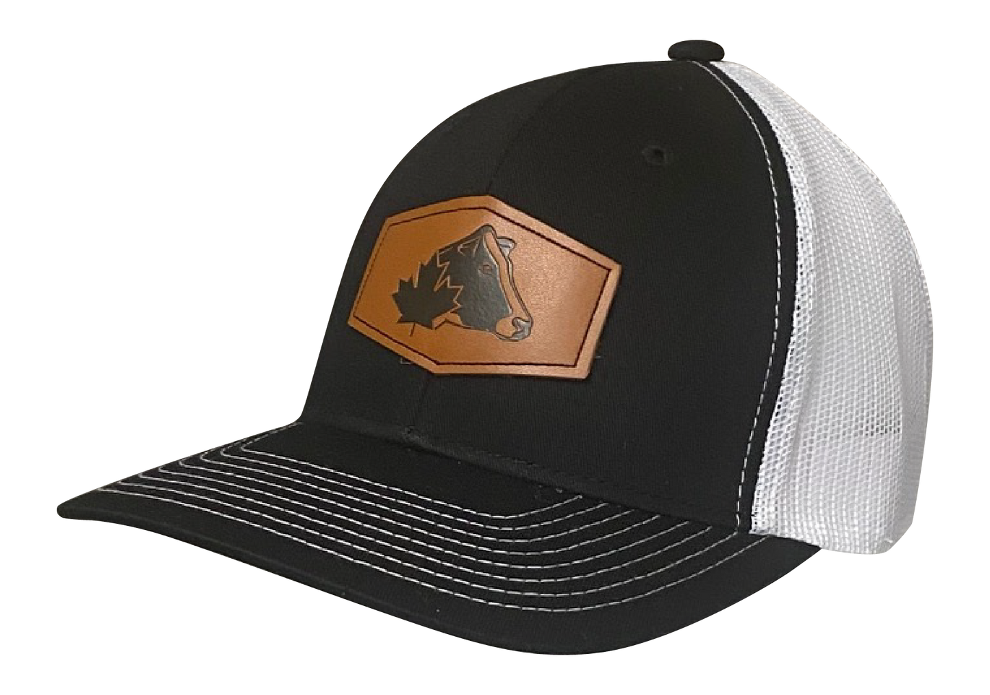 Deluxe Chino Twill / Polyester Mesh Hat Black&White