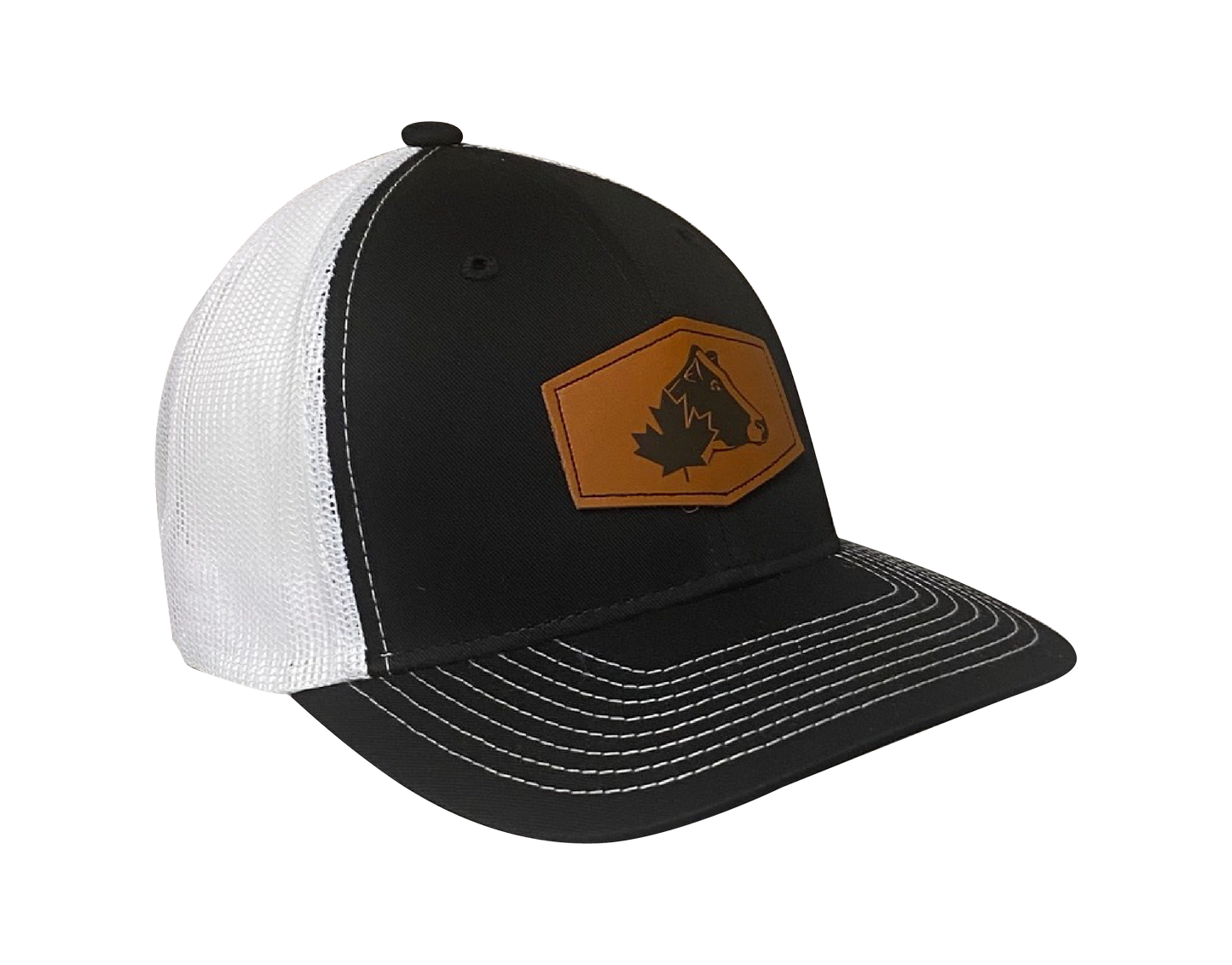 Deluxe Chino Twill / Polyester Mesh Hat Black&White