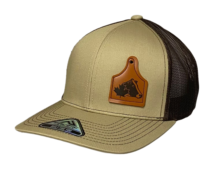 Contrast Stitch Trucker Snapback - Khaki Brown