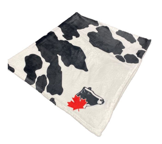 Large Cow Print Throw Blanket